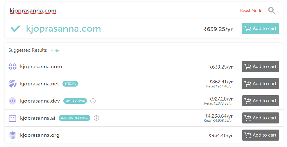 Domain name in tamil