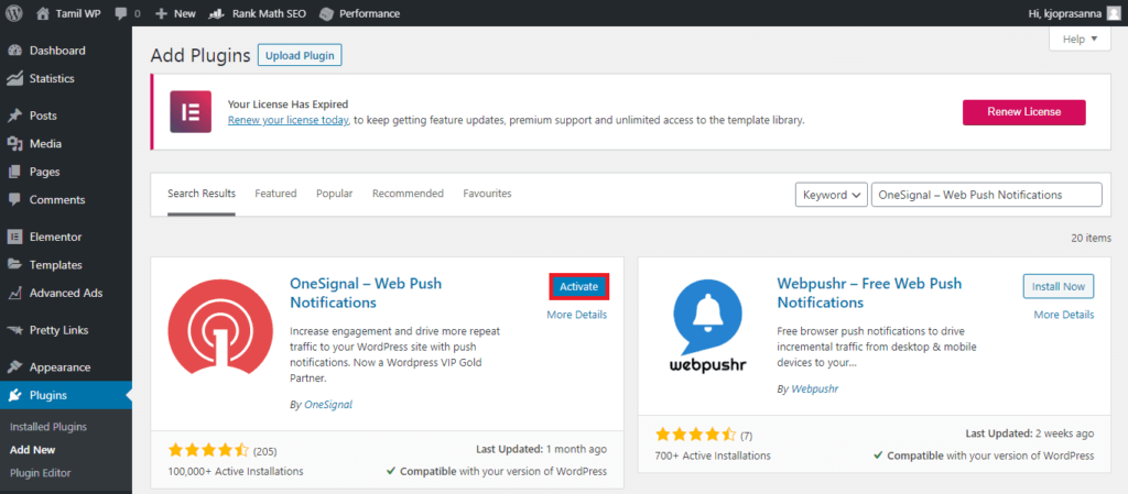 web push notifications