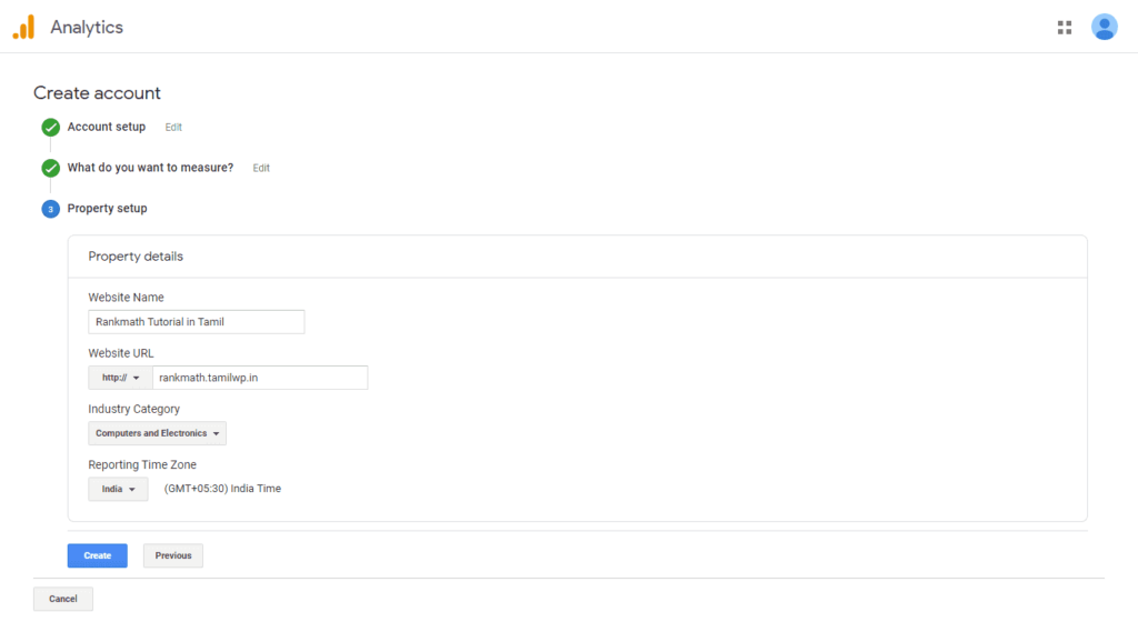 setup Google analytics in tamil