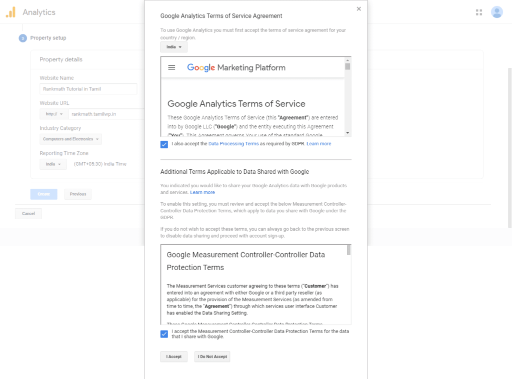 setup Google analytics in tamil