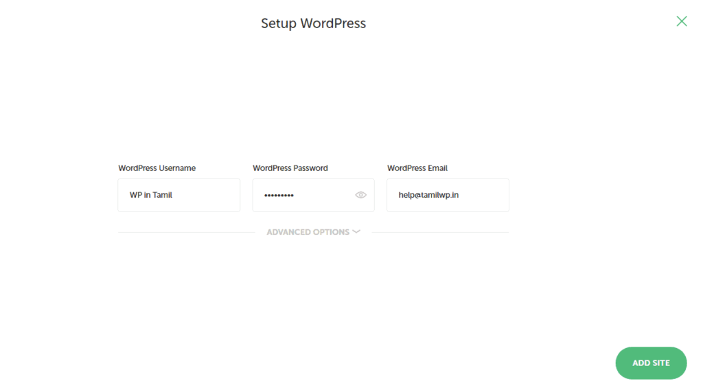 Wordpress on localhost in tamil